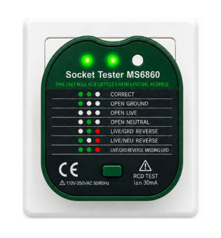 Tester per prese con adattatore CH per messa a terra | Perfect Food