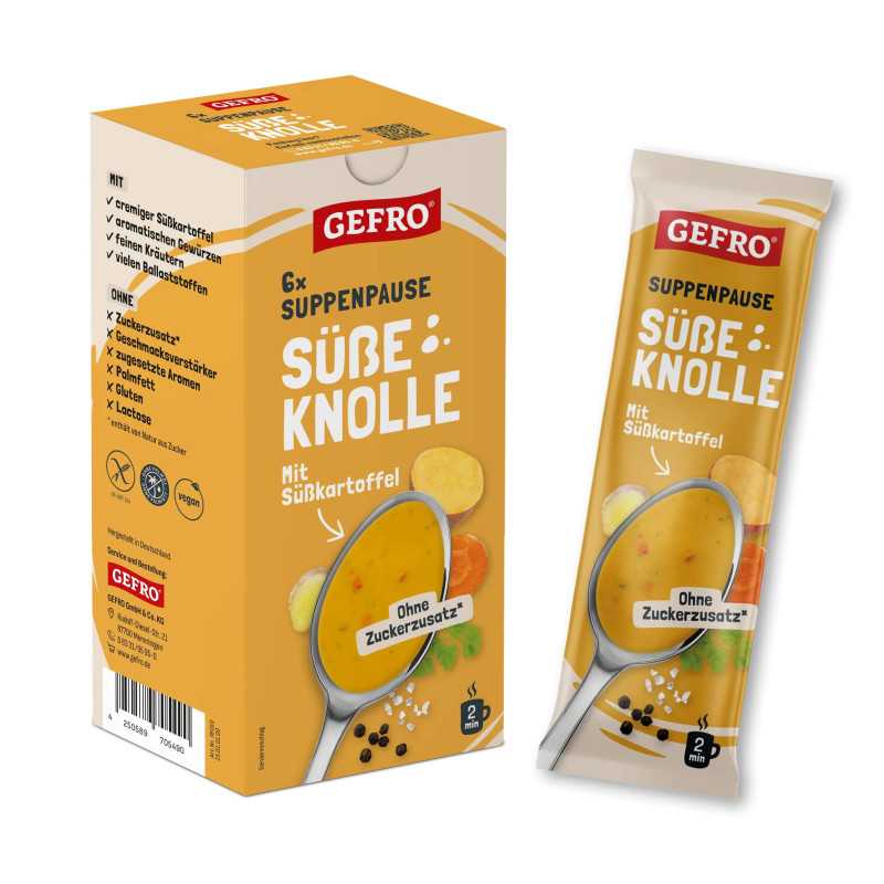 GEFRO Süsse Knolle – Süsskartoffelsuppe To Go GEFRO Süsse Knolle – Süsskartoffelsuppe To Go